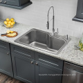 Aquacubic Sell well Series 33-inch 18 Gauge Drop-in Single Bowl Stainless Steel Kitchen Sink with Featuring QuickMount